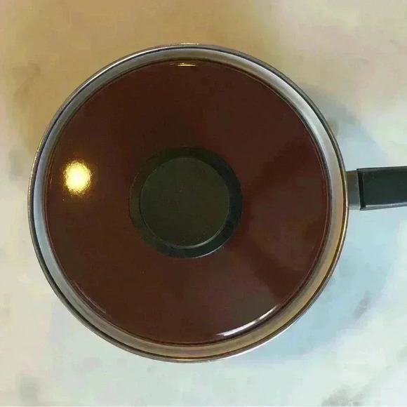 Beautiful vintage brown striped enamelled cookware from Austria Email - Picture 3 of 7